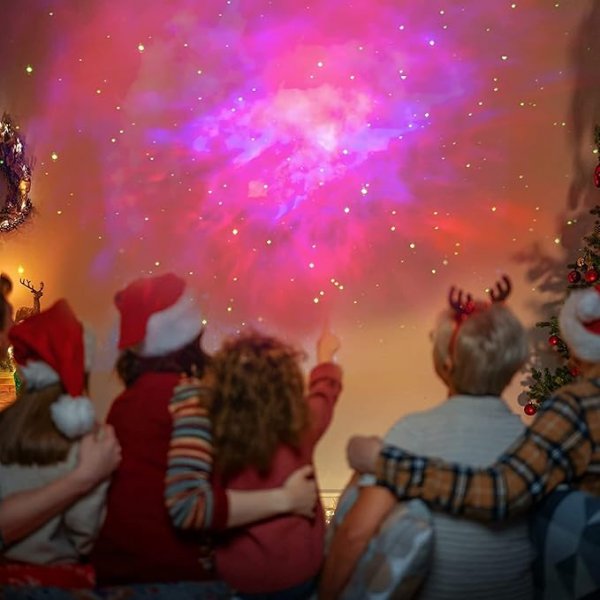 Astronaut Galaxy Projector Night Light - White